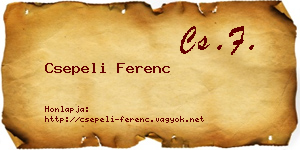 Csepeli Ferenc névjegykártya